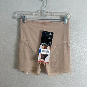 NEW Miraclesuit Bum Lifting Shorts XL Sheer Shaping Extra Firm Control Beige